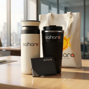 Coffee mugs and a tote bag
